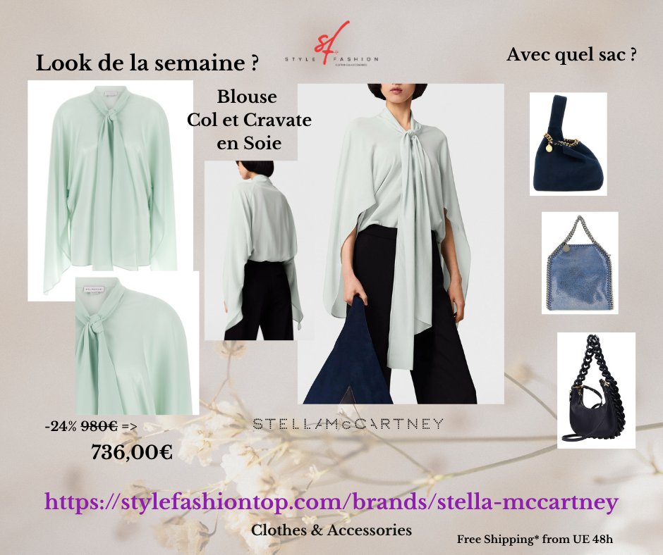 Tobias081203's tweet photo. 👀 Look of the week?
https://t.co/xHccWXpHM6
A flawless silhouette, the softness of silk and a modern twist: the Stella McCartney blouse creates a look that’s as fluid as it is sophisticated
#StellaMcCartney #LookDeLaSemaine #StyleFashionTop #DesignerFashion #SilkBlouse💕 https://t.co/xum3GWaW1Q