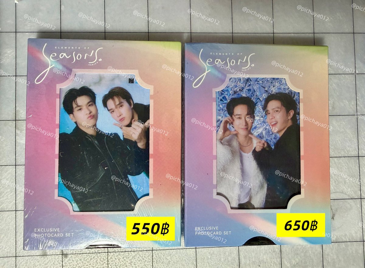 Pichaya012's tweet photo. ✨WTS ELEMENTS OF SEASONS SERIES EXCLUSIVE PHOTOCARD SET

📍ราคาตามรูป
🚚 ค่าส่งฟรี

💌 Dm สอบถามได้ค่าา ยังไม่แกะนาา พร้อมส่งค่ะ🥰✨🫶🏻🤏🏻🌟
#ตลาดนัดGMMTV #ตลาดนัดสกายนานิ #ตลาดนัดวิลเลี่ยมเอส https://t.co/RUgbGsMfkx