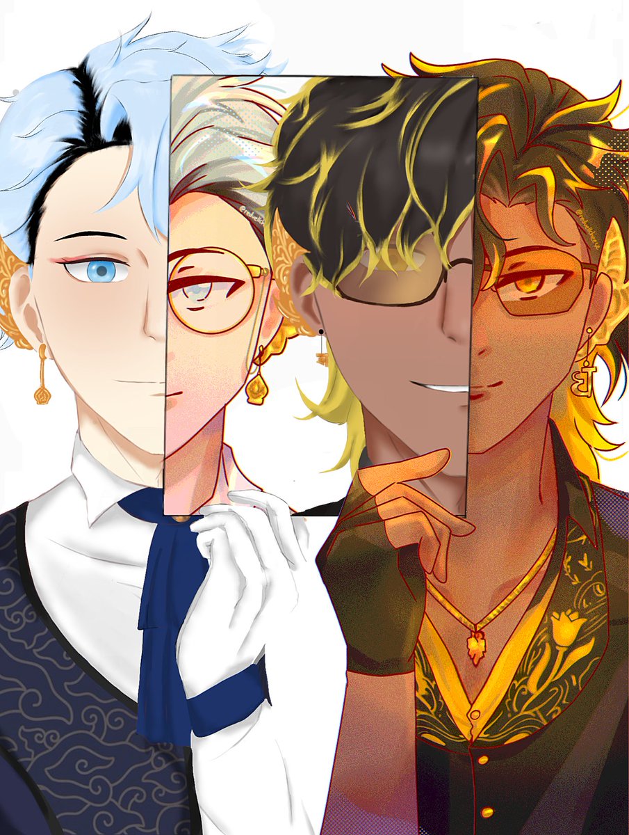 redvellcheese's tweet photo. Twins! 

Art collab with oomf @watamewloons (⁠⁠ꈍ⁠ᴗ⁠ꈍ⁠) 

#NakuLukis #PourtraitSagara https://t.co/UjQofzHVz5