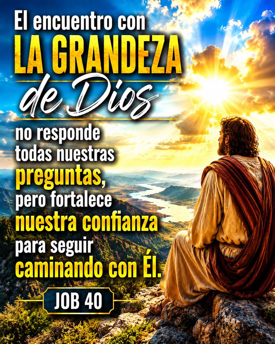 brunoraso's tweet photo. La paz no proviene de entender todo, sino de conocer al Dios que gobierna todo.
El encuentro con Dios produce reverencia, silencio y dependencia.
Cuanto más grande es nuestra visión de Dios, mayor es nuestra confianza. (Imagen IA) #Job40    #rpSp 
👉  https://t.co/eLcO6TpZkU https://t.co/uOtNqFVWCV