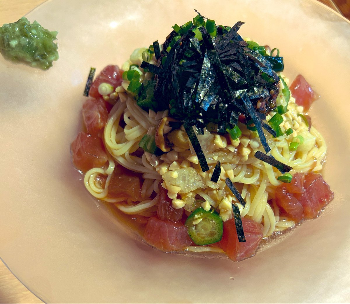 tabasco____taro's tweet photo. 冷製パスタだいすき〜 https://t.co/3vnW0JCRtC
