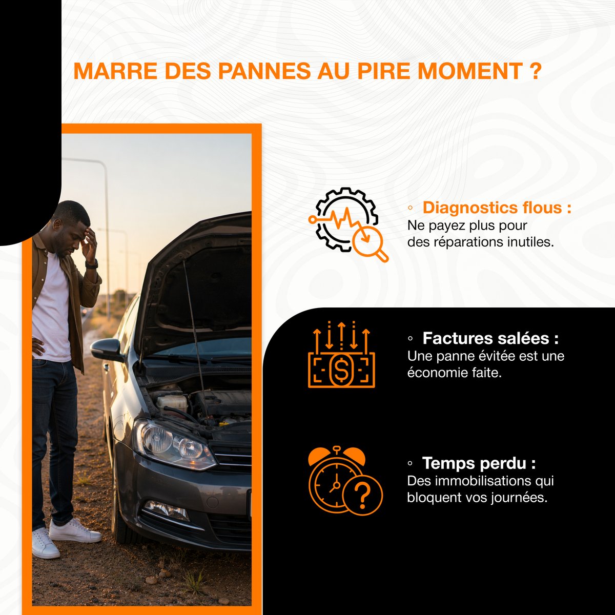 orangestartupst's tweet photo. Marre des voyants moteur incompréhensibles et des factures salées ? 

Avec AMSO CARE, transformez votre smartphone en centre de santé auto.

https://t.co/zmFoZkGPkh
#AMSOCARE #MobilitéIntelligente @GroupeSonatel @ODCSenegal @massambambay @NdirRokhaya @mansaly3 @Yanmane2 https://t.co/rhv0Hfp0BW