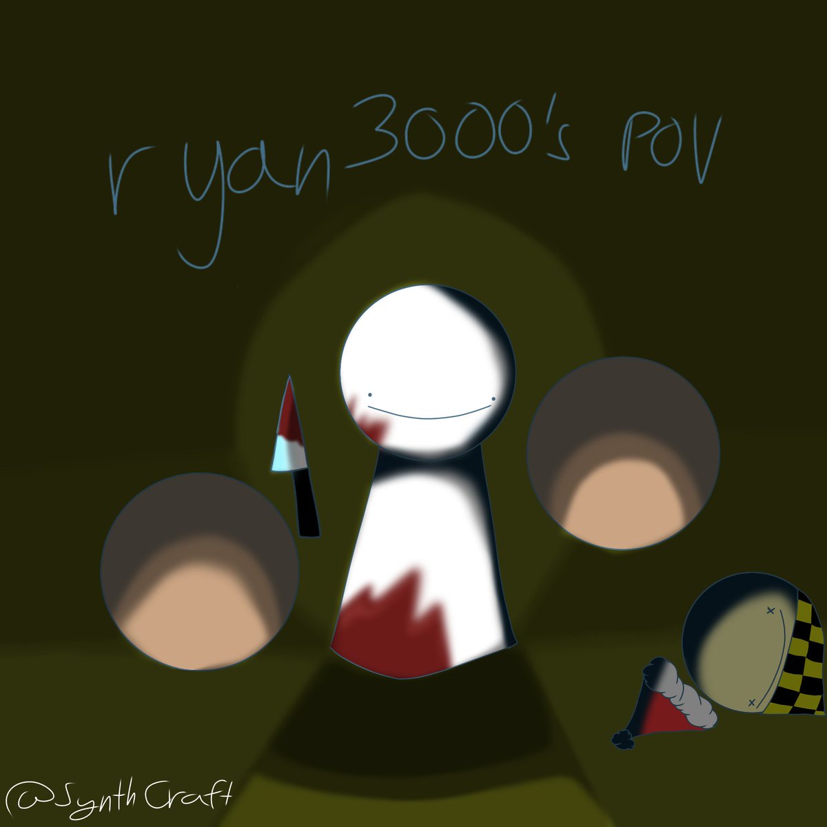 AngeloBenj83902's tweet photo. A quick doodle of the (10 YouTubers vs 2 impostors) videos. #dreamfanart https://t.co/qmPGV5owDV