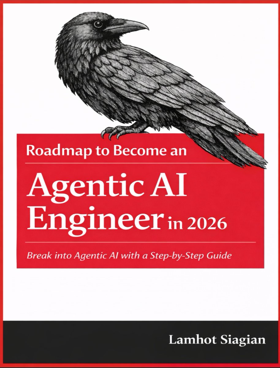 NainsiDwiv50980's tweet photo. Most people want to become AI Engineers

Very few know what to learn next

That's why I'm giving away one of the best Agentic AI Engineer Roadmaps for FREE to the first 4500 people only

Inside you'll learn

✅ Python Fundamentals
✅ LLM Fundamentals
✅ LangChain LangGraph CrewAI AutoGen
✅ LCEL Runnables & Workflows
✅ Memory Systems
✅ Tool Integrations
✅ RAG Systems
✅ Multi Agent Systems
✅ Real World AI Projects
✅ Interview Questions & Answers

72 Hours Only

How to get

Follow me (so I can DM you)
Like + RT
Comment "ROADMAP"

Once the limit is reached I'll stop sending it.