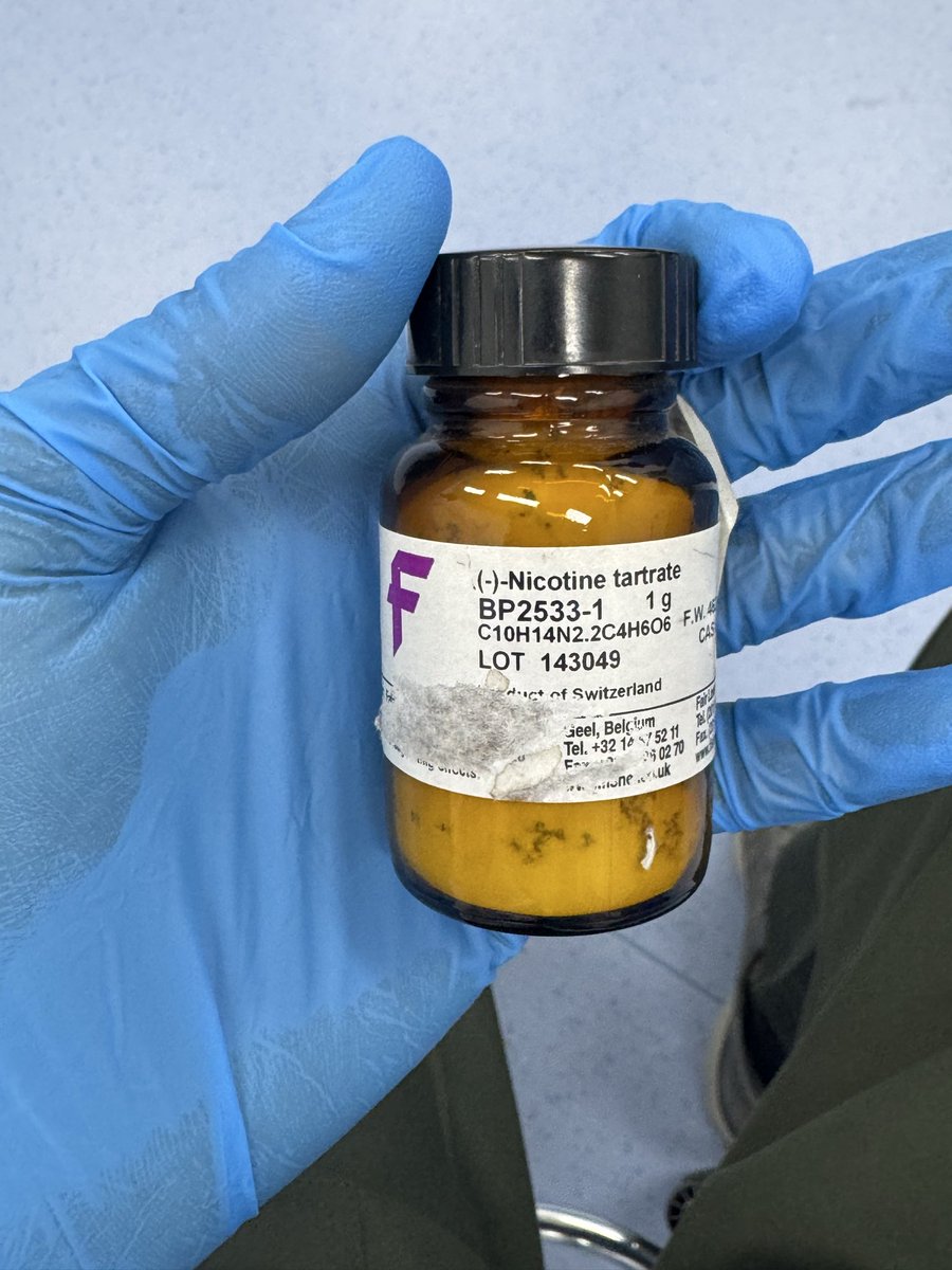 _iskkw's tweet photo. اليوم الأخير في قسم اكتشاف الأدوية

خضنا تجربة الـ In vivo screening باختبار تأثير Nicotine tartrate على الهامستر وملاحظة التغيرات الفسيولوجية والسلوكية الناتجة.

تطبيق عملي ممتاز وختام حيوي رهيب للقسم✨
#FSGene_Summer_training https://t.co/pQKEbSUOR1