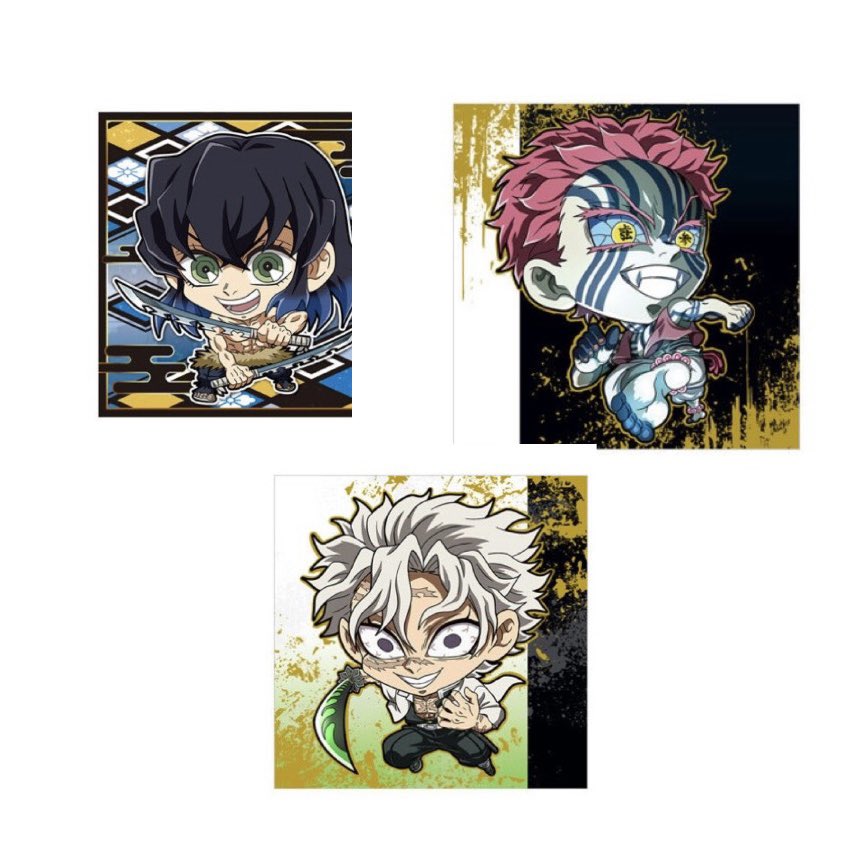 saaaaaaa0123's tweet photo. にふぉるめーしょん 鬼滅の刃ディフォルメシールウエハース 其ノ十五　ステッカー　交換

譲) 高田 なほ&amp;寺内 きよ&amp;中原 すみ
悲鳴嶼 行冥　妓夫太郎&amp;堕姫

求) 嘴平伊之助　不死川実弥　猗窩座

📮郵送希望です https://t.co/fxY5zGek9x