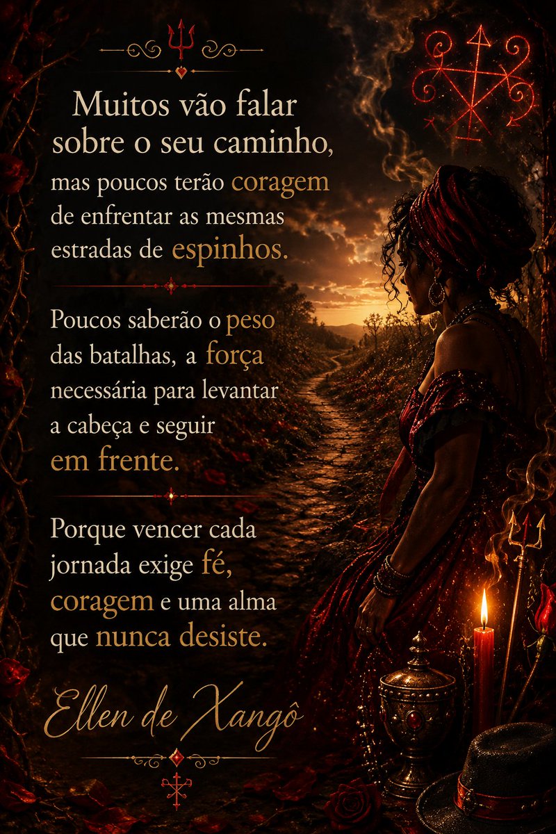ellendexango's tweet photo. Vença suas batalhas e caminhe com a coragem e fé de sempre. Bom dia 🌹
#espiritualidade #cartomancia #exu #pombagira #baralhocigano #barallhodeexu #mensagemdodia https://t.co/PKFvv0i48B