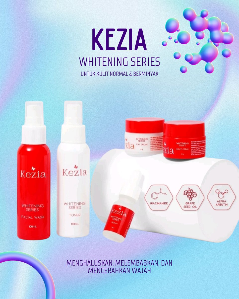 _tabitaskincare's tweet photo. Kezia Skincare whitening series ~ https://t.co/QPQ8DSPJaN https://t.co/Nr0TE4ZCvX