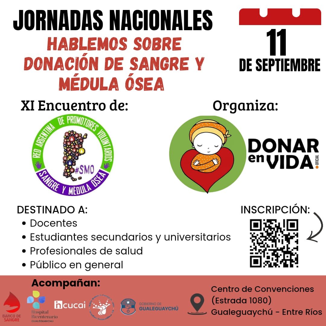 donarenvida16's tweet photo. Inscribite para nuestras Jornadas,  vendrán destacados profesionales de la salud! https://t.co/AI9MqM6KZj