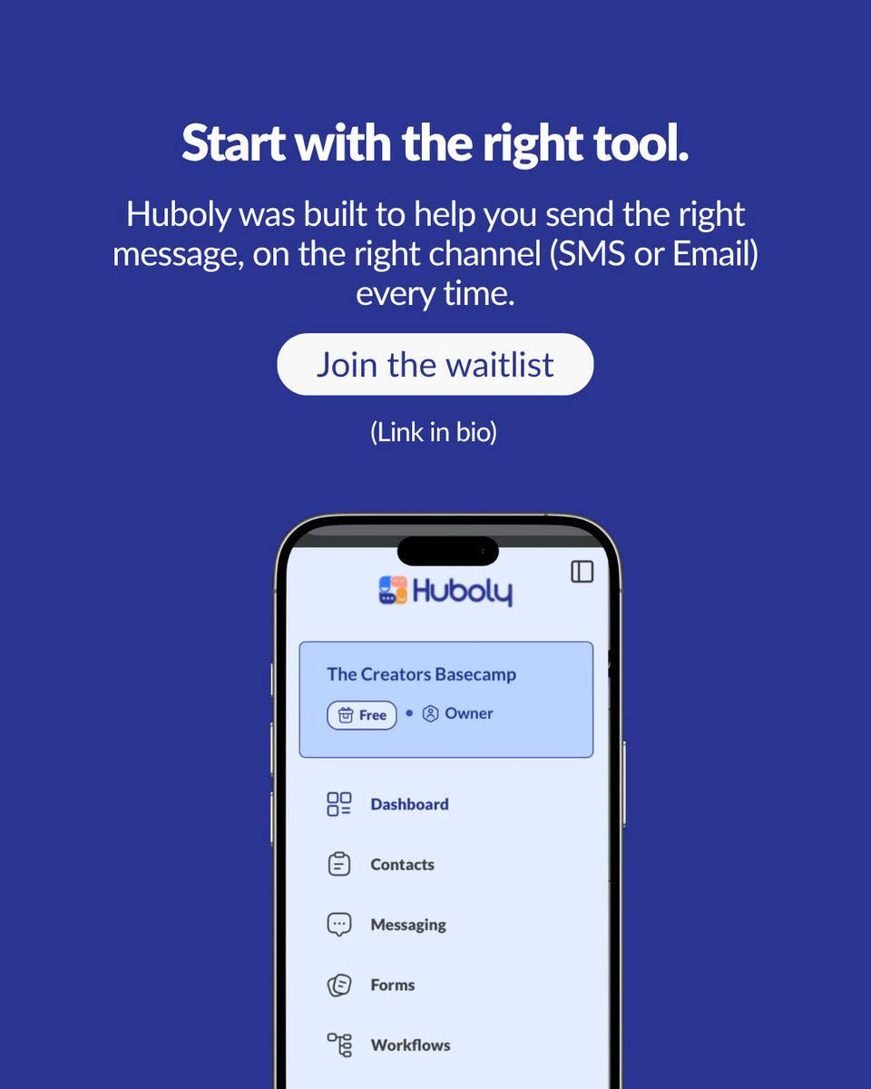 HubolyHQ's tweet photo. With Huboly, you can send the right messages, on the right channel at the right time.

Join the waitlist today! https://t.co/8t8ijE5vGq