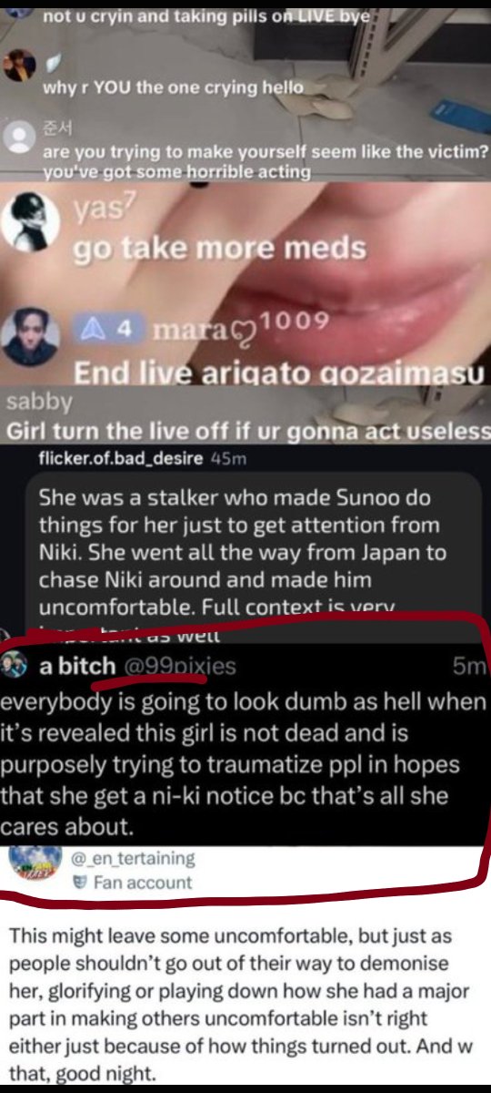 cinnamohyull's tweet photo. @yuniesprk S/he's one of the harasser actually.. ofc s/he'd say that. 💀 https://t.co/VbRwZvV1uD