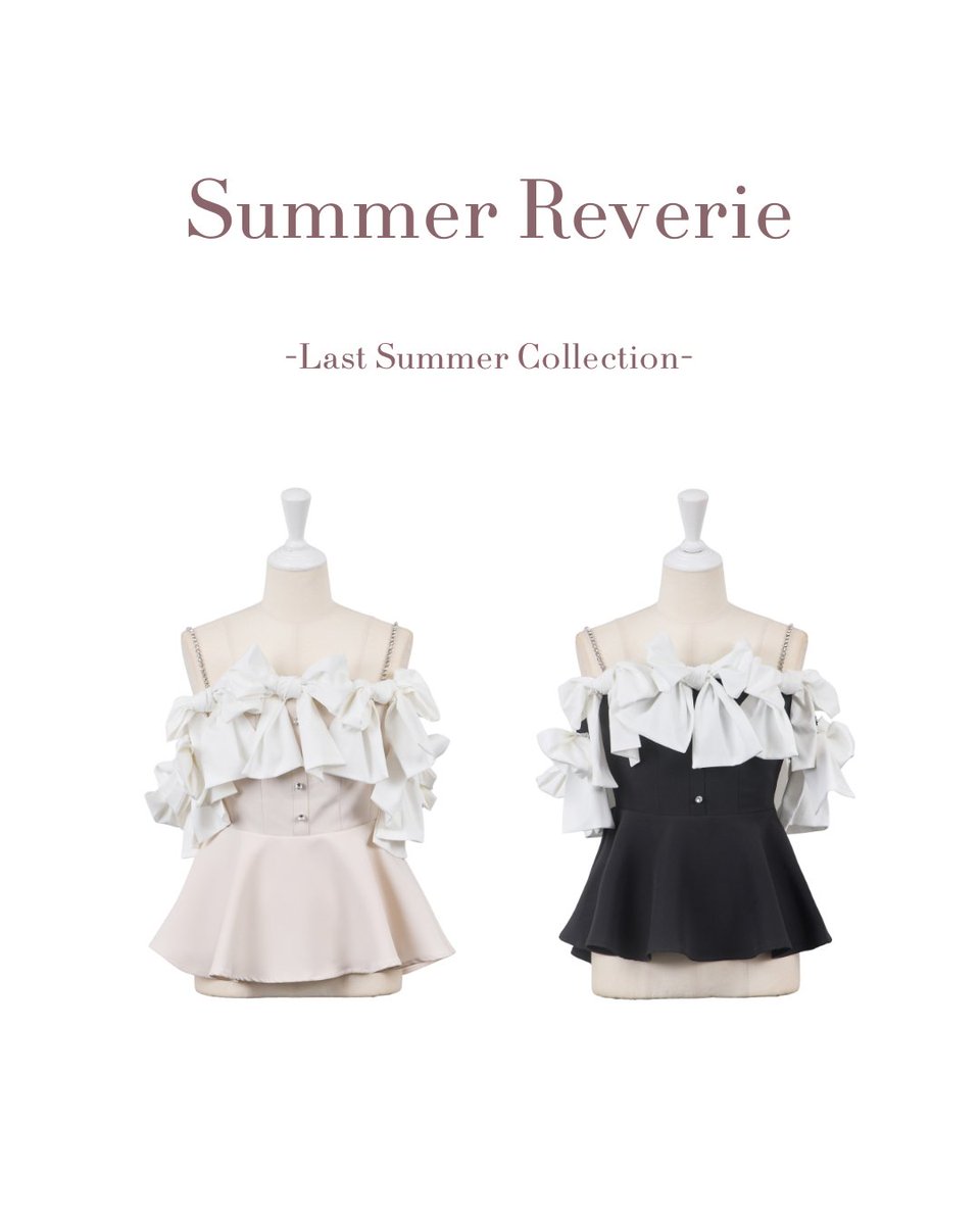 dolceliche's tweet photo. Last Summer Collection🪞

◾︎Multi Ribbon Peplum Tops
（ivory/black）

https://t.co/U4SAedjFdV

#dolceliche https://t.co/IUib30vm9o