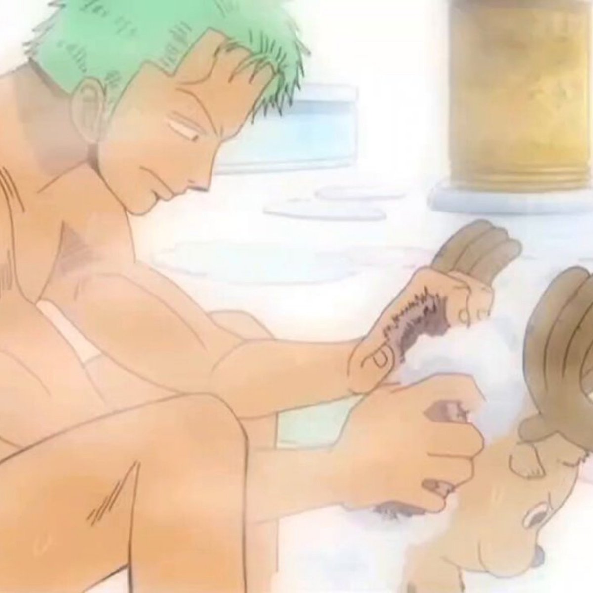 fulyanime's tweet photo. Zoro was single parenting in alabasta https://t.co/LaMwv8zZfN
