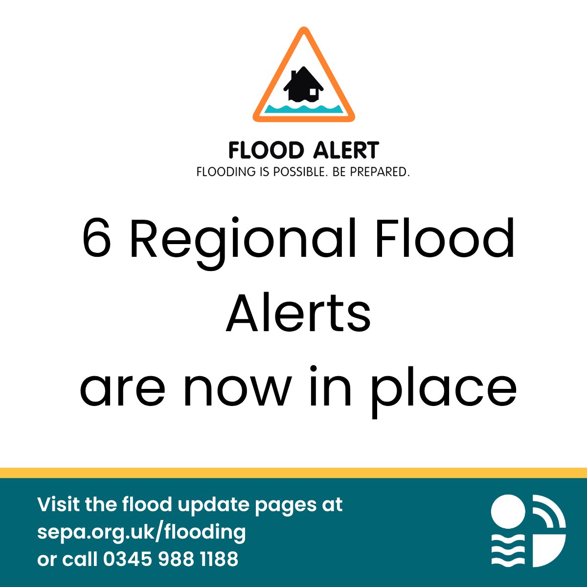 SEPAFlood's tweet photo. Regional flood alerts are in place as showers or longer spells of rain are likely over parts of the north and north east of Scotland today.
 
Where the heaviest showers occur, there could be localised disruption including flooding from surface water of low lying land and roads, and travel disruption.
 
If you're heading out, please plan your journey and stay up to date with the latest information: https://t.co/wuDX9Jc6CH