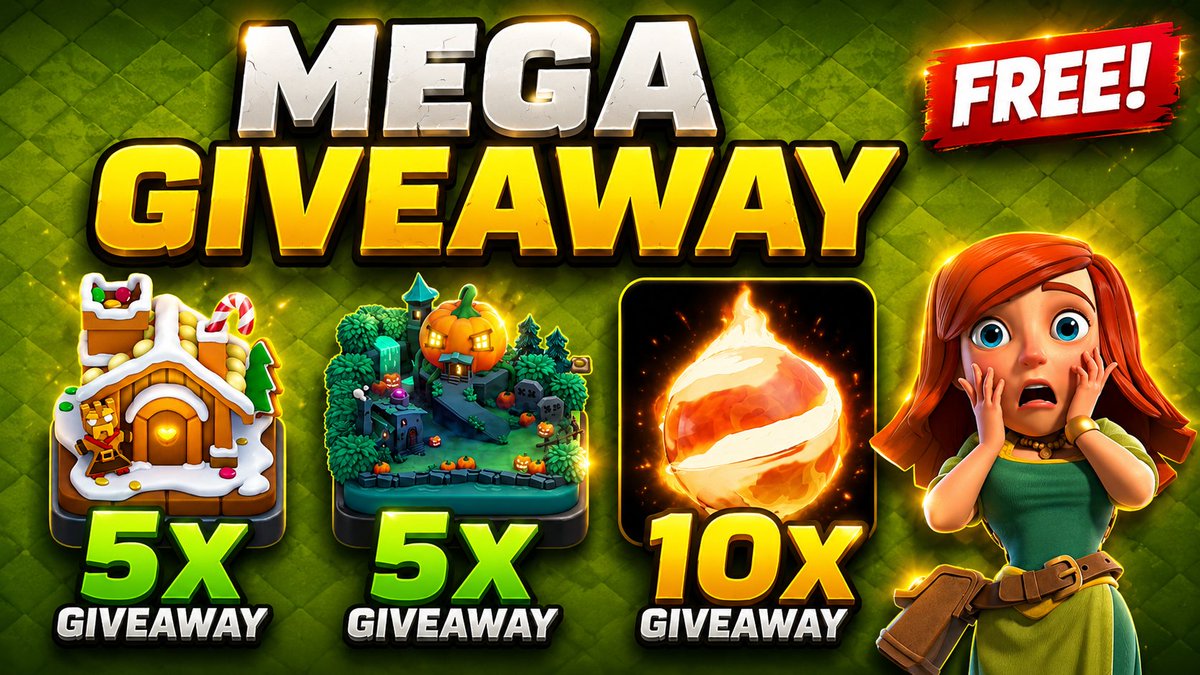 Tushar_1590's tweet photo. 10x Scenery and 10x Fireball giveaway!🔥

How to enter:
-Follow me here on X
-Like &amp; Repost this post
-Subscribe to my Youtube Channel👥
-Like and comment anything on this video- https://t.co/XsvGPPjUZi

Giveaway ends on 8th july! GL🍀
#GiftedBySupercell https://t.co/bFPOkk2WXG