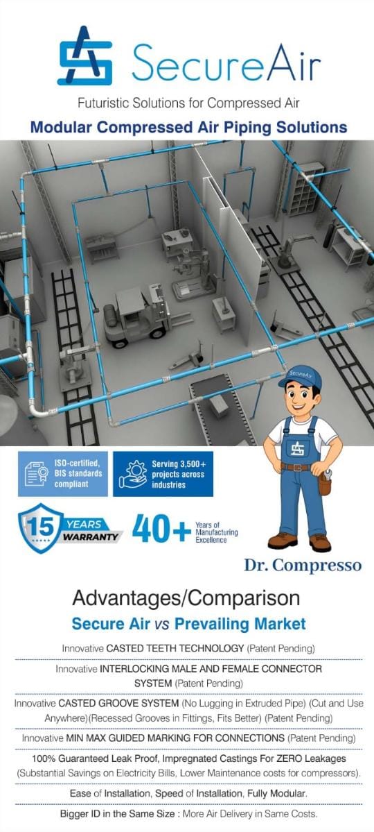 secureair_'s tweet photo. 🔷Upgrade to the Future of CompressedAir Piping with SecureAir!🔷
Powering Industries with Smarter CompressedAir Solution,Upgrade your compressedair network with SecureAir Modular AluminiumPiping System—engineered for maximum efficiency,zeroleakage,and long-lasting performance. https://t.co/QPXoUzqY1l