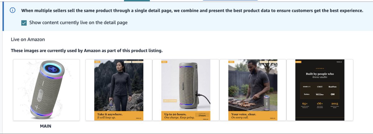 TetianaYahzhen's tweet photo. My first ever post on X and I'm already here screaming for help 😅
Hey @amznsellerhelp @Sell_on_Amazon @AmazonHelp — we've been stuck on an issue for over a MONTH and 4 support cases later, still no resolution.
We sell the TREBLAB HD77 speaker (ASIN: B07PPWVCZC). It's a BLACK speaker. We uploaded correct images of the BLACK product. Seller Central even confirms our uploads are right.
But customers see a GRAY speaker on the listing. Wrong product, wrong color.
And here's the kicker — Amazon is now asking us to upload Hazmat documents for this item, but we can't complete compliance because the listing shows the wrong product. We're stuck in a loop.
We've tried everything support suggested:
•Re-uploaded all images
•Uploaded in incognito
•Removed parent variation
•Re-uploaded the main image

Nothing works. A month of back and forth.
Has anyone else dealt with this? How did you fix it? Any tips would be hugely appreciated 🙏