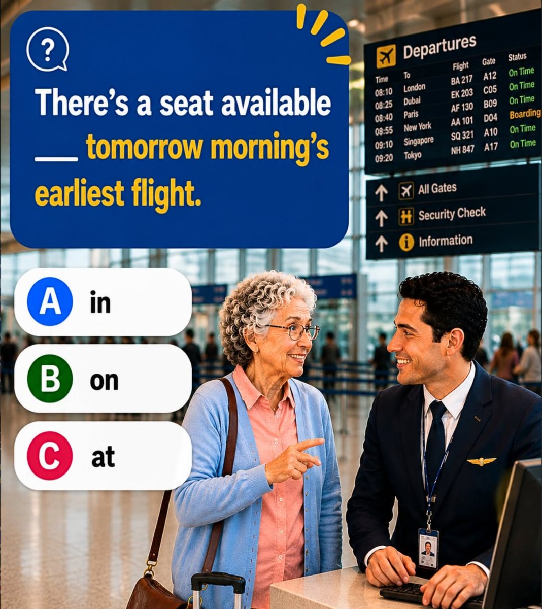 EnglishMasteryz's tweet photo. ✈️ Even advanced English learners get this one wrong!

💬 Drop your answer in the comments: A, B, or C before checking the next post! https://t.co/iPBmqn6jhX