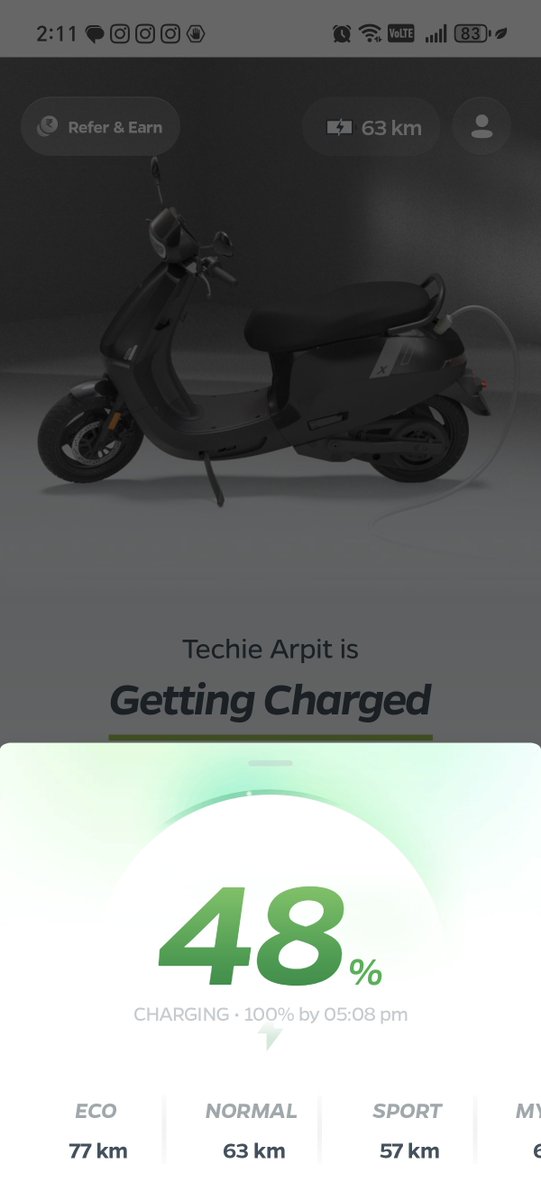 Aptshukla's tweet photo. @OlaEV_Support what could be the reason charging time keep on increasing and battery is getting charge slow! I have checked multiple socket as well but didn't worked few days ago s1x went to least 10% and i plugged in but didn't charge in full capacity help https://t.co/ay2XJURljy