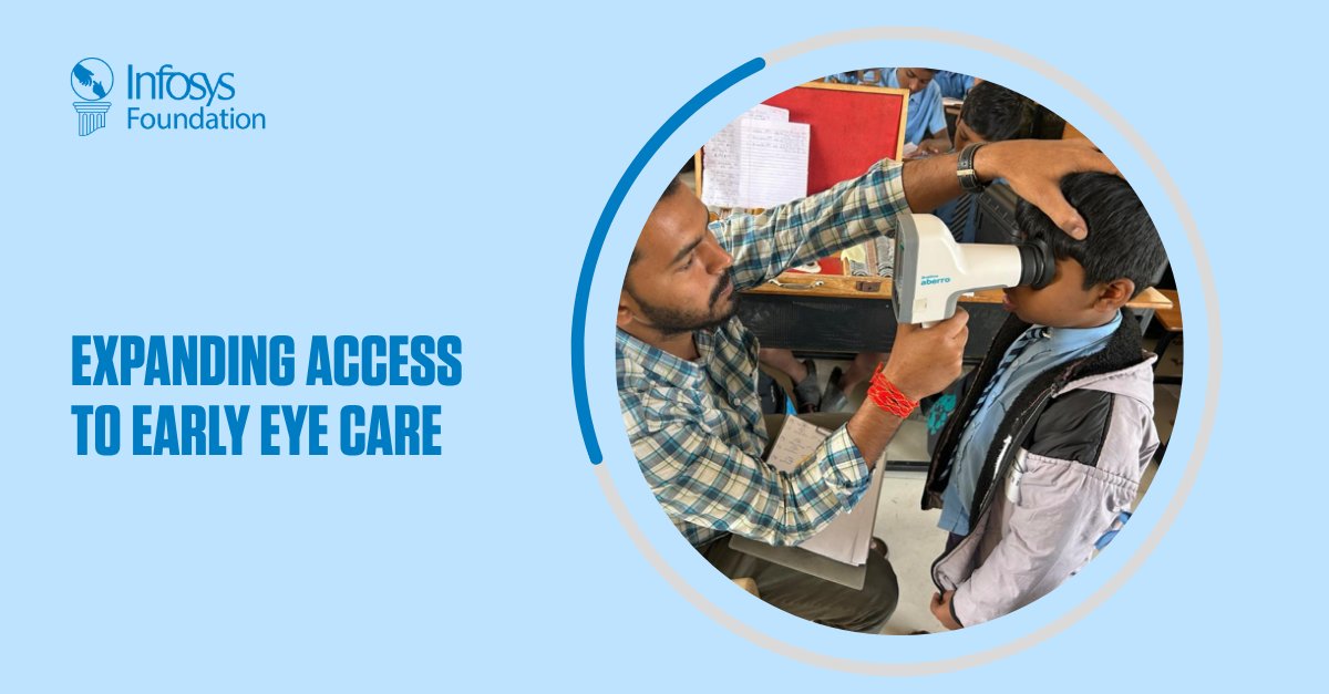 Infy_Foundation's tweet photo. Through Project Cornea, Vittala International Institute of Ophthalmology (Sri Keshava Trust), supported by Infosys Foundation, screened 3,493 students between Jan-Mar 2026, expanding access to early eye screening, timely referrals, and treatment.
#InfosysFoundation #Healthcare https://t.co/ZnmlvgL4WM