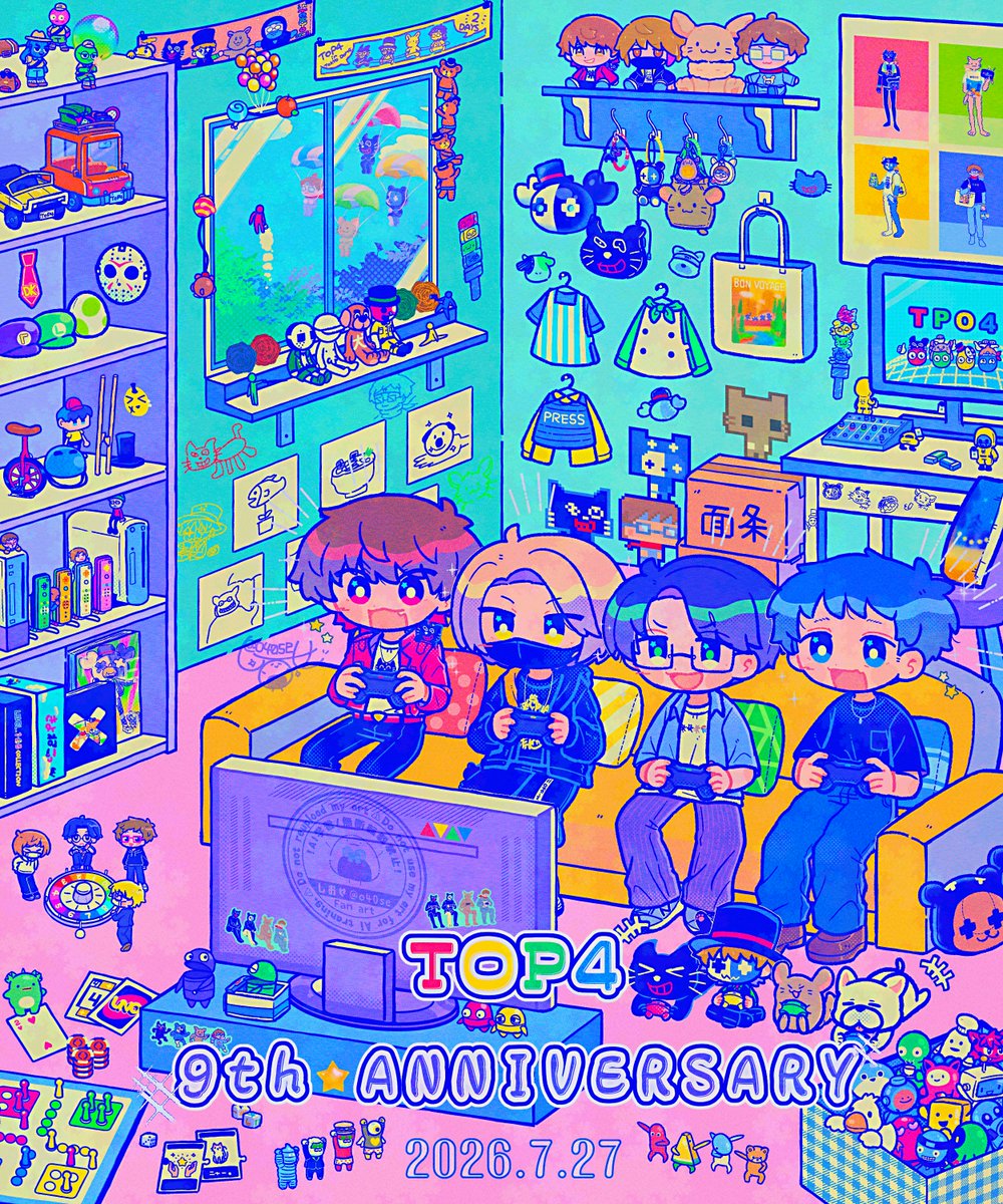 o40se's tweet photo. #日本TOP4_9周年
#自称日本TOP4九周年

遅刻してしまいましたが9周年おめでとうございます！👏🎉
これからもたくさん遊び尽くして下さい🎮✨ https://t.co/rdufATrx5f