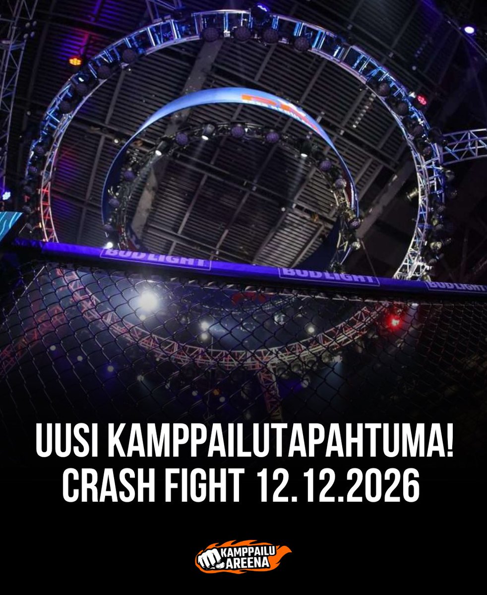 kamppailuarena's tweet photo. Crash Fight 12.12.2026 🥊
Lue lisää 👉 https://t.co/5LBPq1we5T
#crashfight #ufcfi #mma #kamppailu #nyrkkeily https://t.co/6Zj86jiMjB