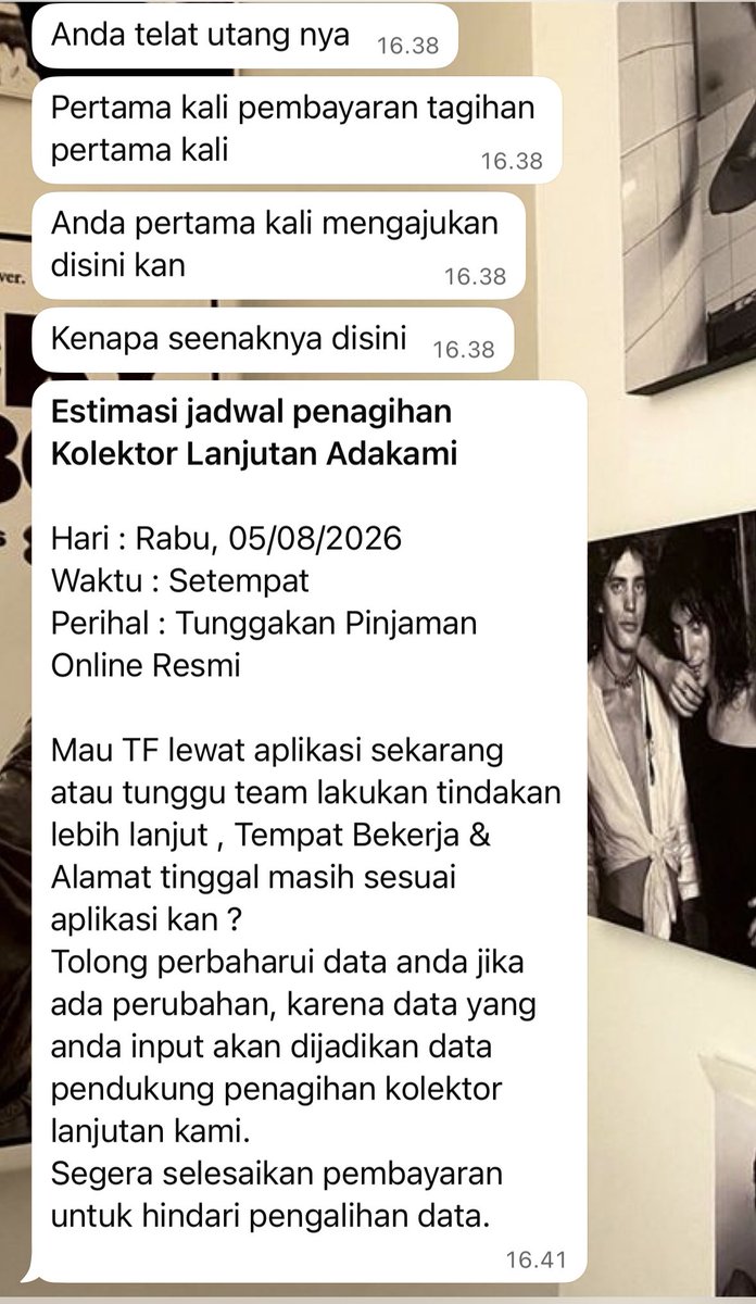 nubeeey's tweet photo. mau tanya #pinjol kalau kaya gini beneran datang atau hanya gertakan ya? https://t.co/N0B6xfxxcP