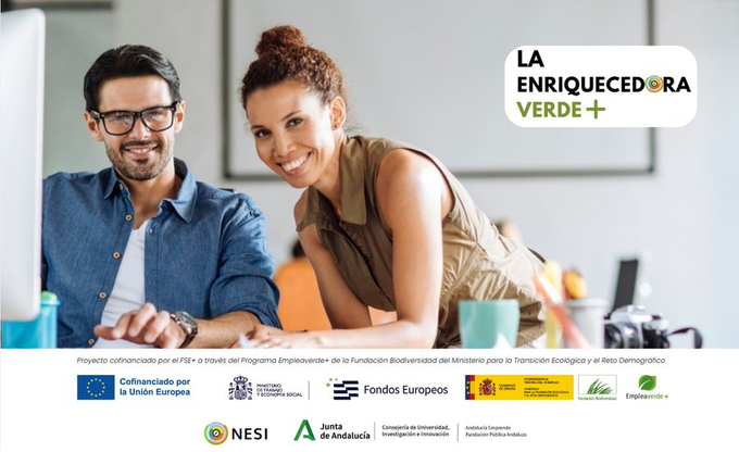 aemprende's tweet photo. 💡 Formación, mentoría y acompañamiento para hacer realidad tu proyecto.

🌿 Con La Enriquecedora Verde+, desarrollada junto a @nesiforum, podrás emprender en los sectores sostenible y digital.

🎯 Para personas desempleadas en Andalucía.

🟢 https://t.co/VwJLtnNpye