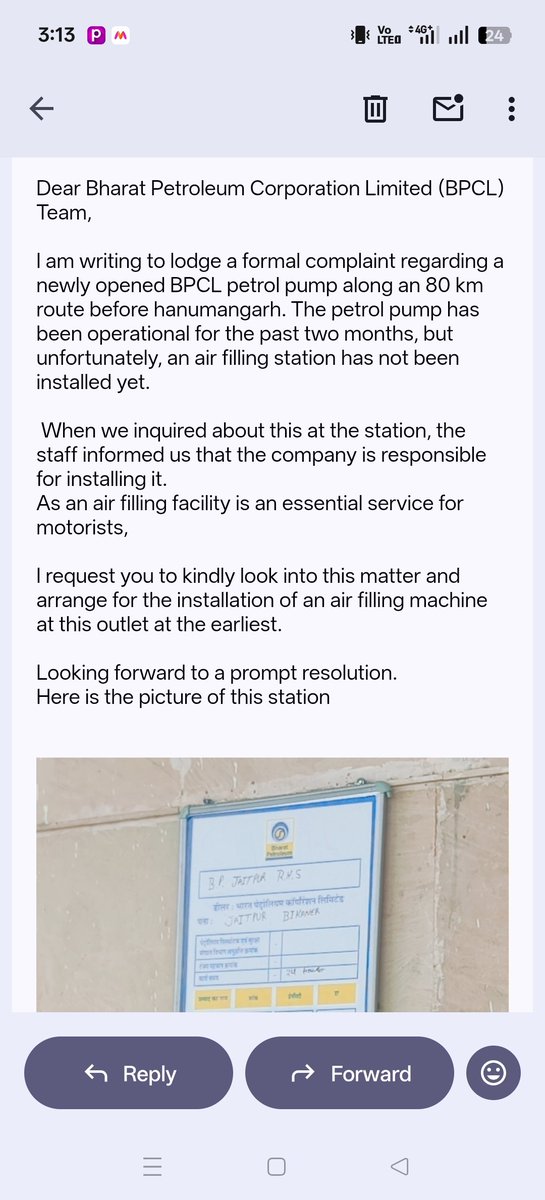 Sami_Rajput01's tweet photo. Complaint regarding absence of Air Filling Station at newly opened BPCL outlet on NH 754A,
80 km before hanumangarh, we are going to Amritsar from Bikaner.
@HardeepSPuri @BPCLimited @nitin_gadkari https://t.co/miBZhbv4qZ