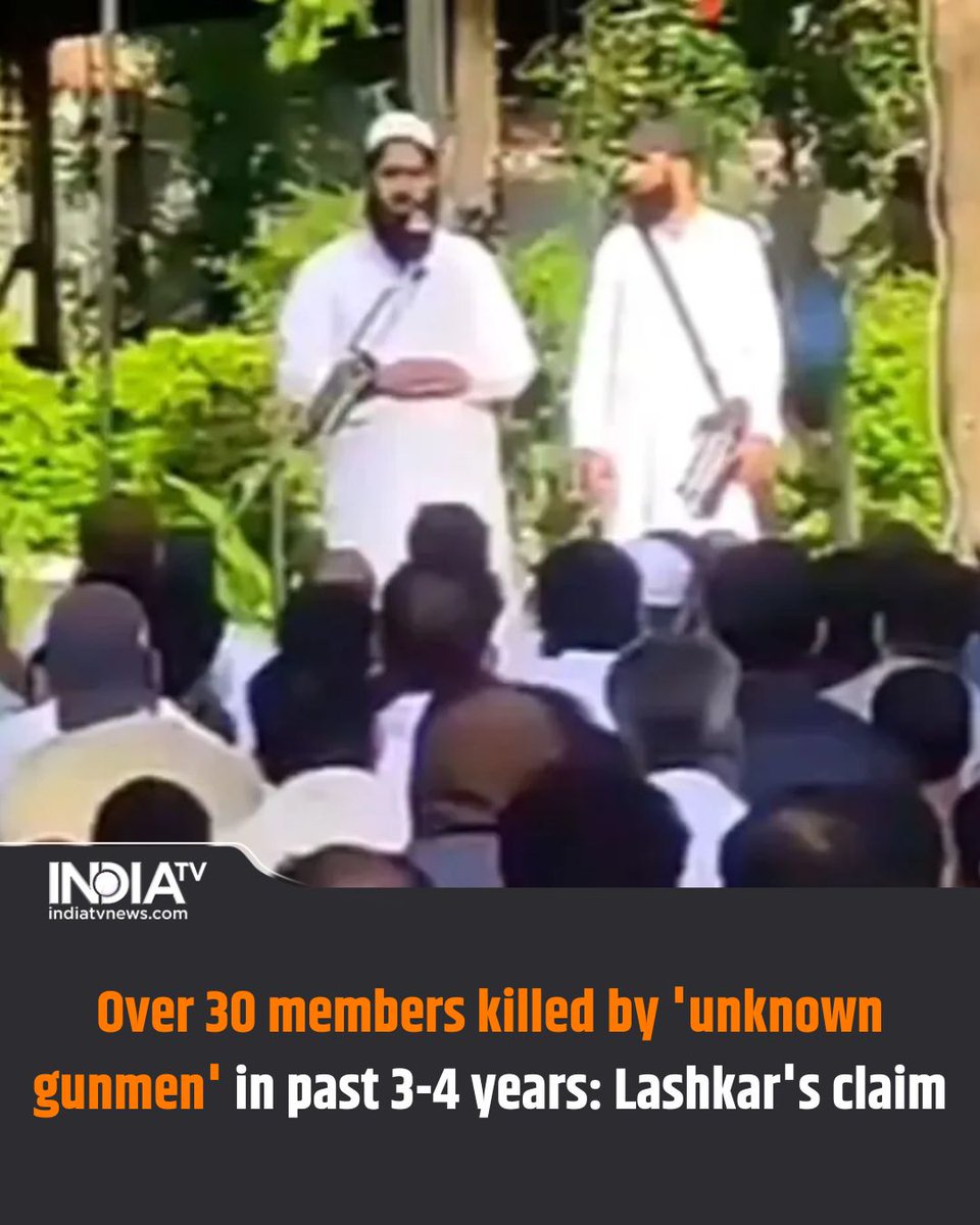 indiatv's tweet photo. A top Lashkar-e-Taiba (LeT) commander, Rizwan Hanif, has admitted that more than 30 members of the terror group have been neutralised by 'unknown gunmen' in Pakistan.

Read more here:
https://t.co/bKqNAtDj3a

#LashkarETaiba #UnknownGunMen #TerroristGroup #IndianIntelligence https://t.co/VN2YEEJGBg