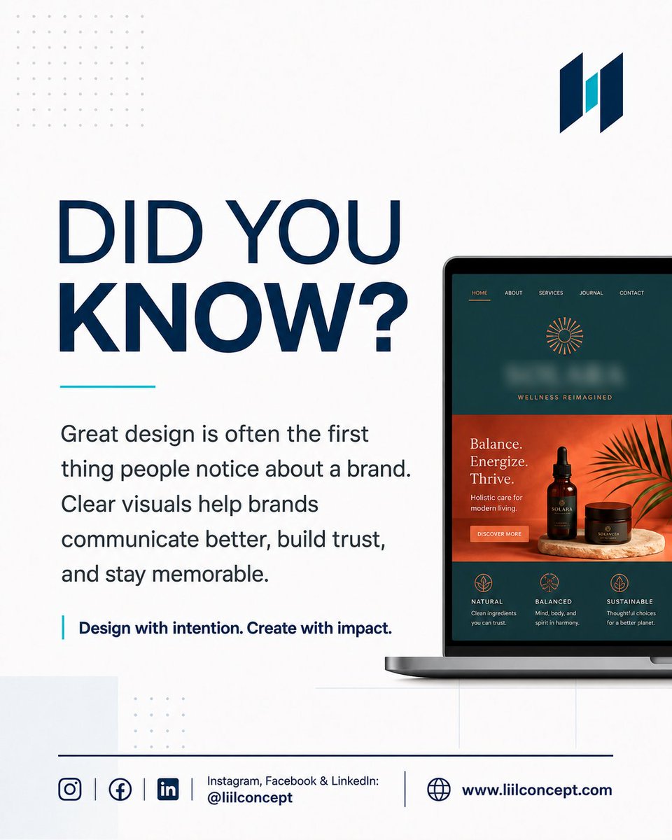 LIIL_Concept's tweet photo. Your brand is often judged before a single word is spoken. Strong design creates lasting impressions, builds credibility, and helps your business stand out in a crowded market.

Ready to elevate your brand? Let's create something impactful.

 #BrandIdentity #CreativeAgency https://t.co/HEI6Owq4iK
