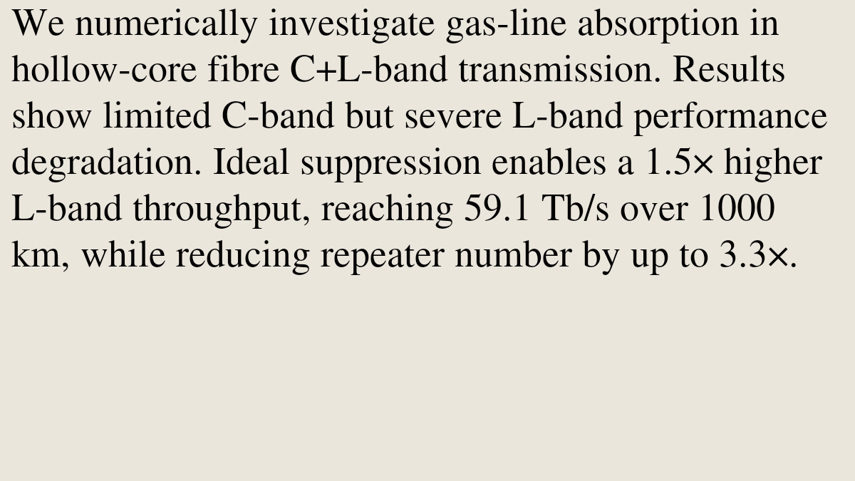SignalPapers's tweet photo. On the Impact of Gas-Line Absorption in Long-Haul C+L-Band Hollow-Core Fibre Transmission

Zelin Gan, Eric Sillekens, Jiaqian Yang, Ronit Sohanpal, Mindaugas Jarmolovičius, Romulo Aparecido, Robert I. Killey, Polina Bayvel
https://t.co/OHUZhTIGo2 [𝚎𝚎𝚜𝚜.𝚂𝙿] https://t.co/ge1B9NrIge