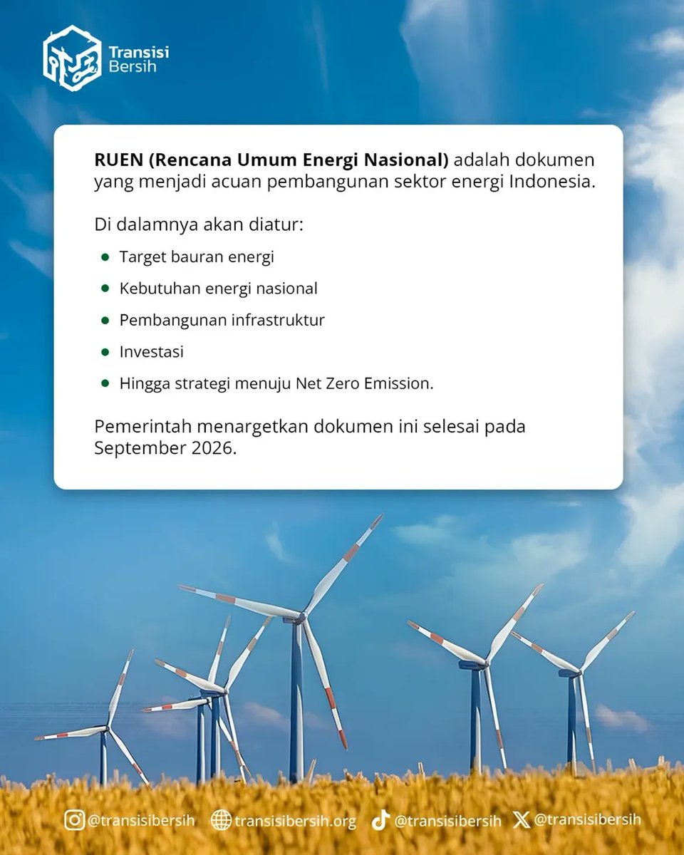 TransisiBersih's tweet photo. Arah kebijakan energi Indonesia sedang memasuki babak baru.

Baca selengkapnya di https://t.co/p6jtWyo7gB https://t.co/IlzsJKmGkp