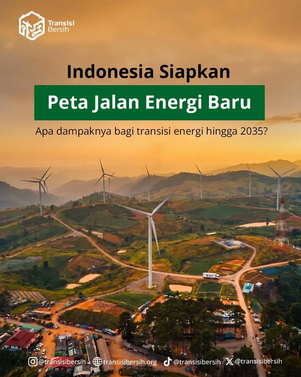TransisiBersih's tweet photo. Arah kebijakan energi Indonesia sedang memasuki babak baru.

Baca selengkapnya di https://t.co/p6jtWyo7gB https://t.co/IlzsJKmGkp