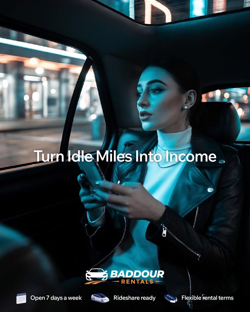BaddourMichael's tweet photo. Do not let a good car sit still.

If your vehicle has downtime, Baddour can help you explore listing it for local renters who need dependable transportation for rideshare and delivery work. It is a practical way to put an underused asset to work. https://t.co/bxtkvlAPUH