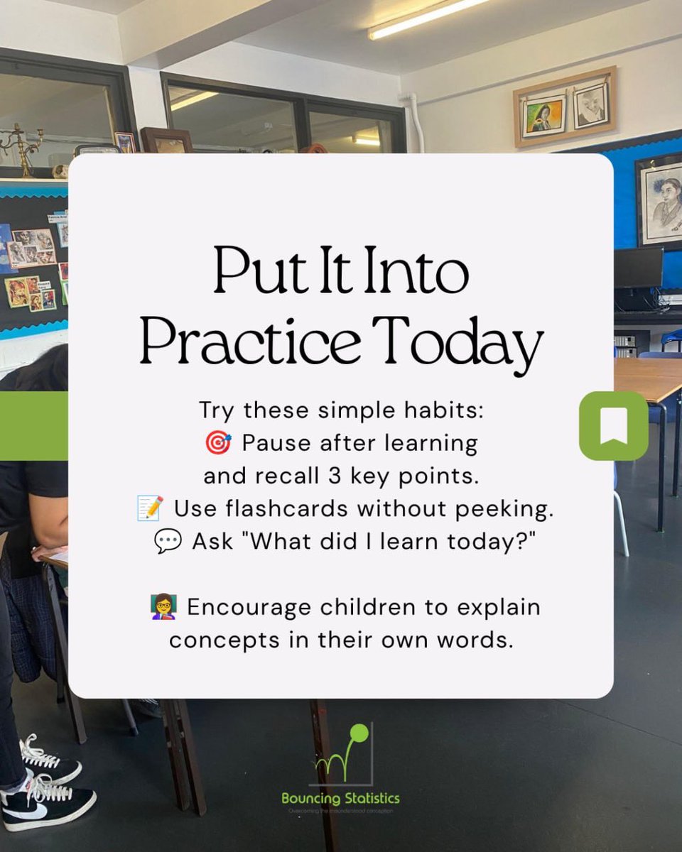 BouncingStats's tweet photo. Reading something twice isn't always the best way to learn.

👉 Swipe through to discover how retrieval practice works and how you can start using it today.

#BouncingStatistics #RetrievalPractice #LearningStrategies #StudySkills #Education https://t.co/WXVQzIWGRq
