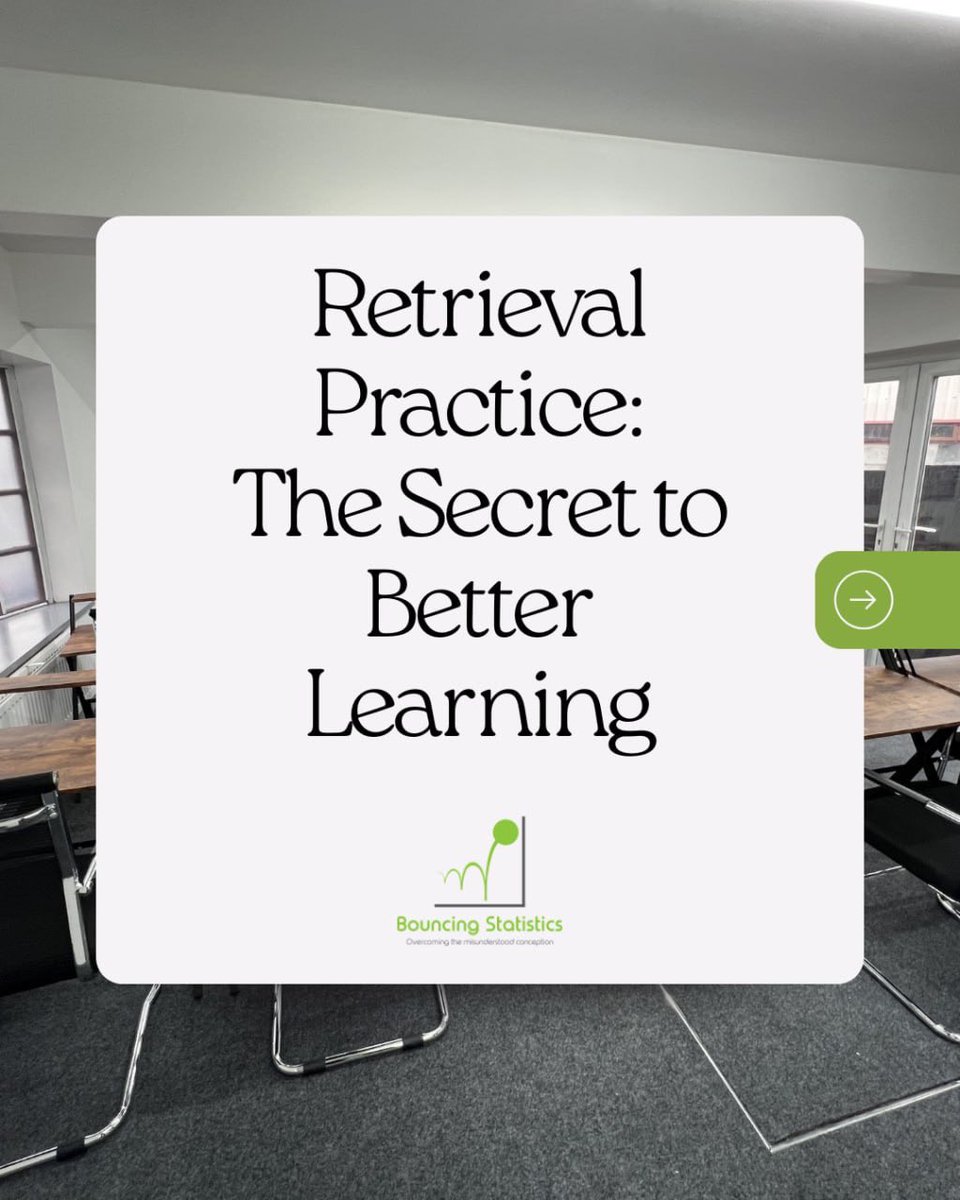 BouncingStats's tweet photo. Reading something twice isn't always the best way to learn.

👉 Swipe through to discover how retrieval practice works and how you can start using it today.

#BouncingStatistics #RetrievalPractice #LearningStrategies #StudySkills #Education https://t.co/WXVQzIWGRq