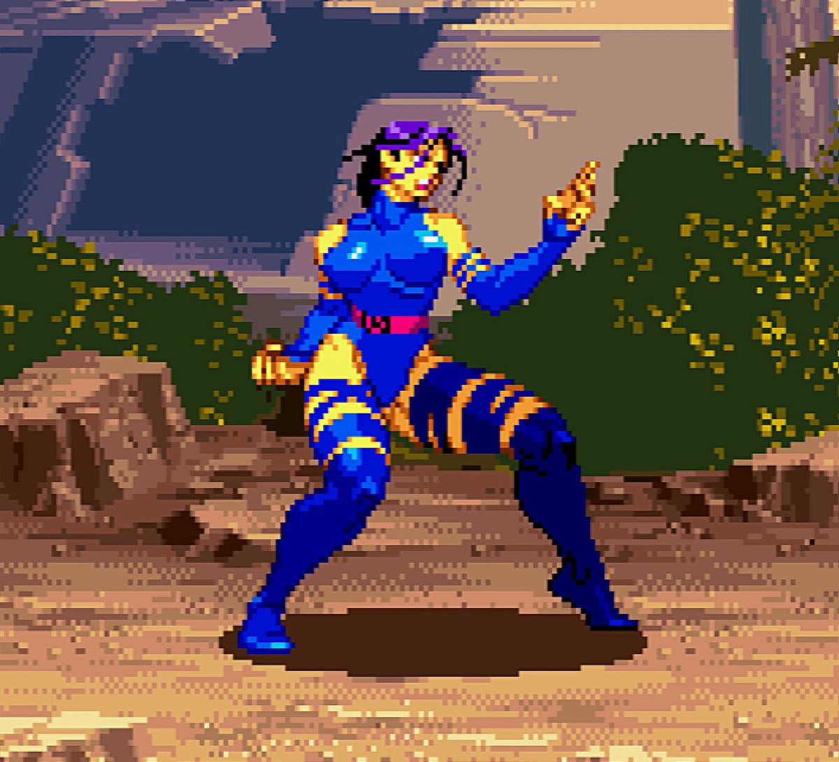 PsylockeNews's tweet photo. Can’t believe they referenced Psylocke’s ICONIC fighting stance from every major 90’s Capcom fighting games 🤯 https://t.co/Pje8BH23Ac