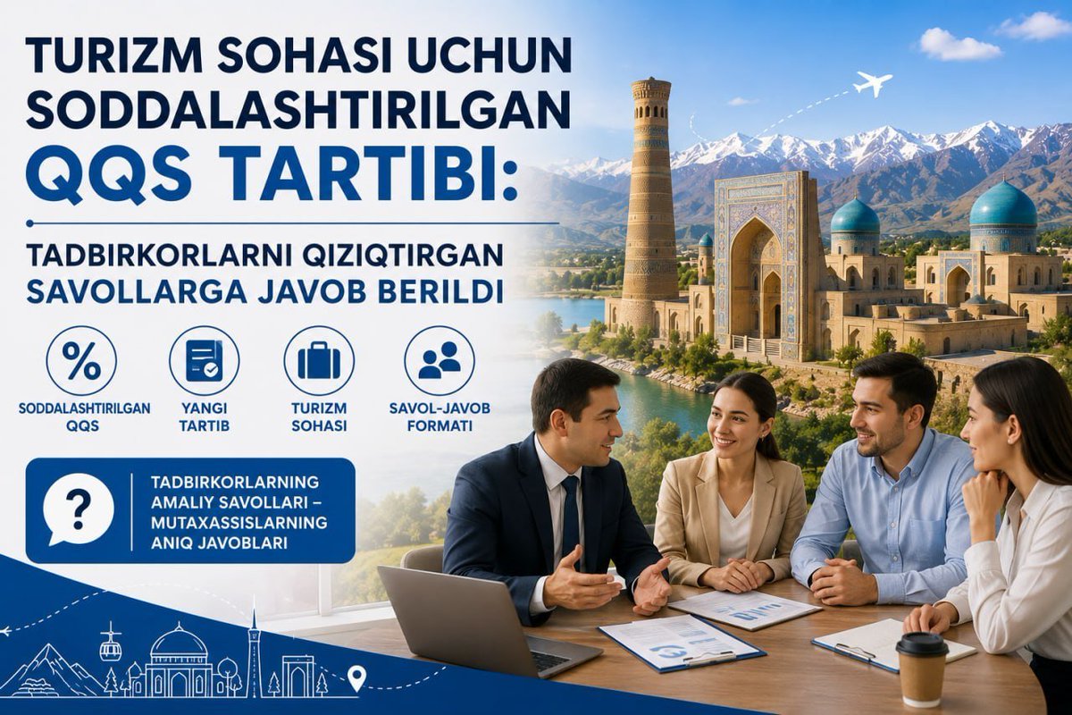 Uzbek_Tourism's tweet photo. 💼📊 Tourism businesses received guidance on #Uzbekistan's new simplified 6% VAT regime during a joint Q&A session hosted by the Tourism Committee and the Tax Committee.
🔗 https://t.co/BtzKVMaubA
#Tourism #Business #VAT https://t.co/oxxZfHugXq