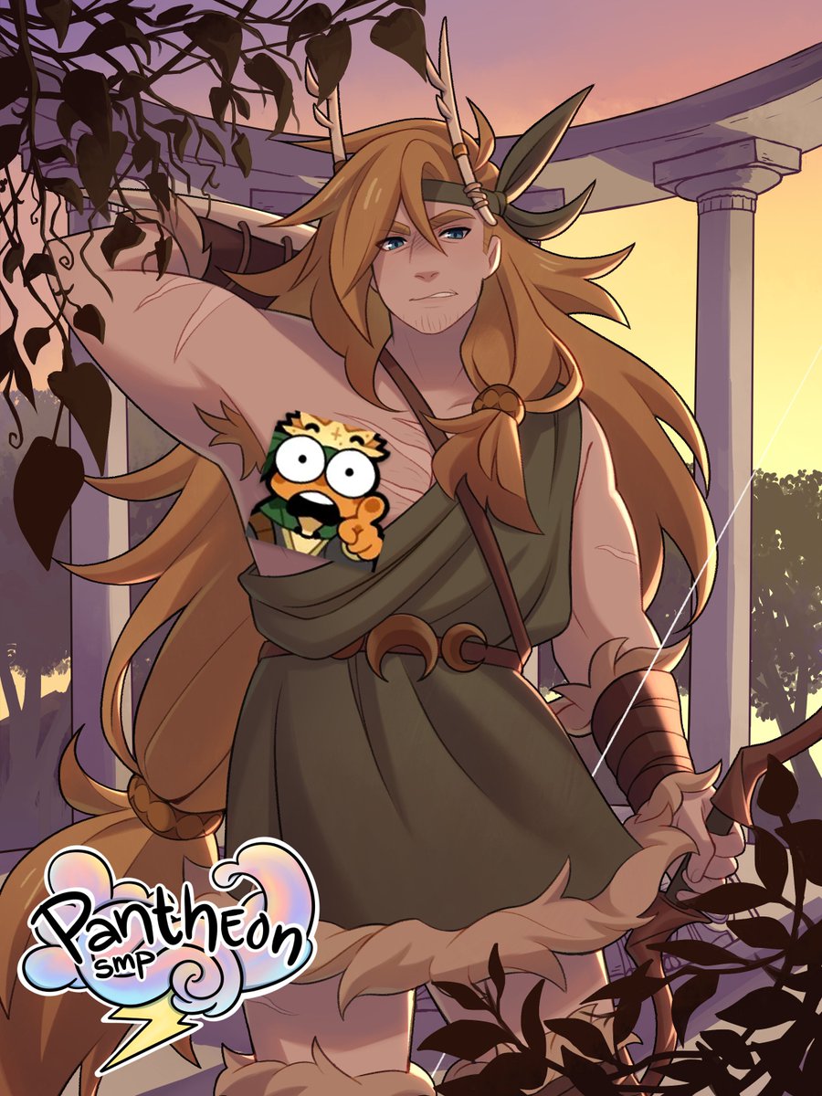 POWCreations's tweet photo. Twitter didn't like the man boob so we made a revision.  

Please welcome AGAIN... @InTheLittleWood &amp; @ZombieCleo to Pantheon!  

Champion of Artemis &amp; Pan!  

Watch them try to survive... #PantheonSMP only on Youtube! 🏆       

Sunday, August 9th @ 12pm ET | 5pm BST https://t.co/c1cGF7PgFI