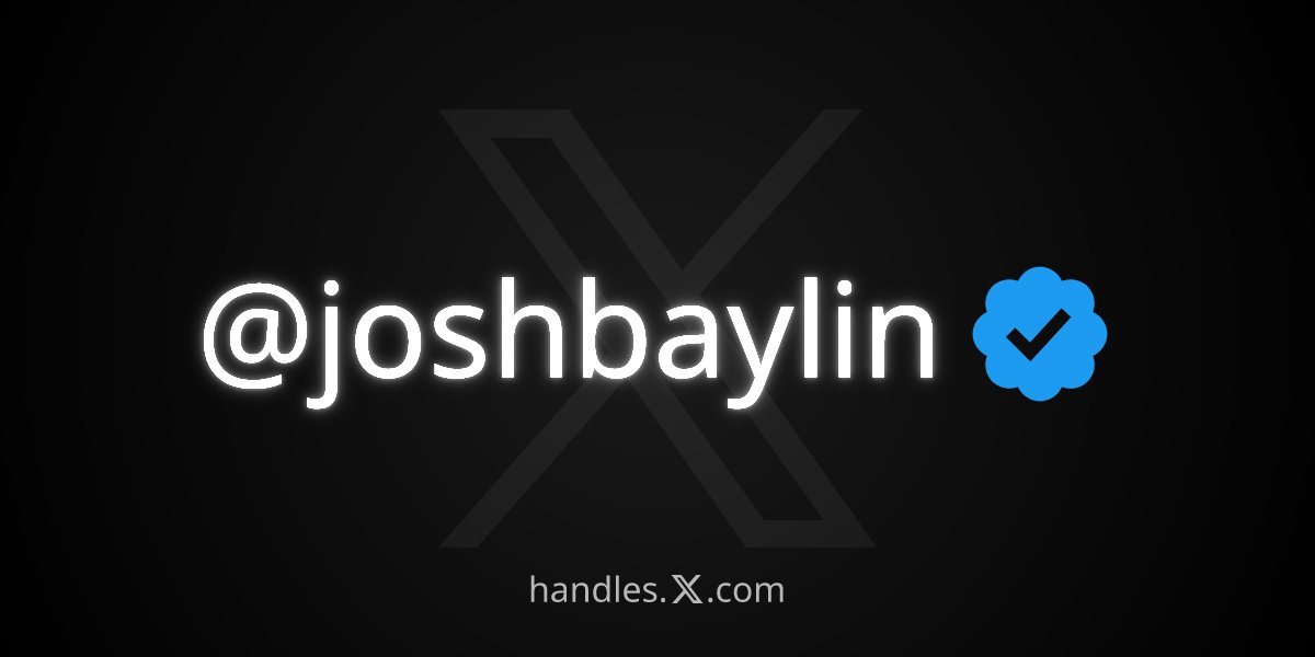 joshbaylin's tweet photo. I just got @joshbaylin from the X Handle Marketplace! Get your own at https://t.co/0RIilYIdS2 https://t.co/9LzVJwdIUF