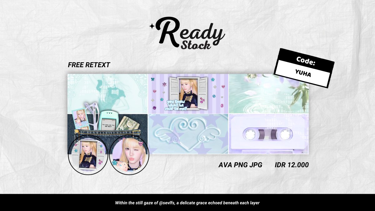 sevlfs's tweet photo. ⋆‧°𓏲ּ𝄢 #bealanja

interaction is always appreciated, makaciiii 🤍       

aku kembali lagi dengan layout ready stock member H2H (Carmen, Yuha, Ian, dan A-na) yang bisa langsung claim via dm/tele, price 12k/each dan include ava png jpg yaa, payment via QRIS ~ https://t.co/ZnZIq9lIu6