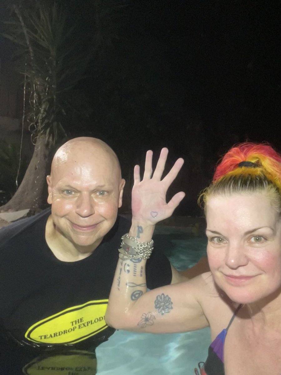 mattpinfield's tweet photo. Swimming at night is always the best with Pauly Perrette, as we have both beaten the odds and have come back strong. Never stop working towards personal improvement It’s not easy to tell the challenges and obstacles, we as humans fight hard to overcome. Everyday a little better. Once again it’s about the great people and music you surround yourself with. Keep on keeping on and keep on smiling if you can.I hope you all have an incredible day ahead.