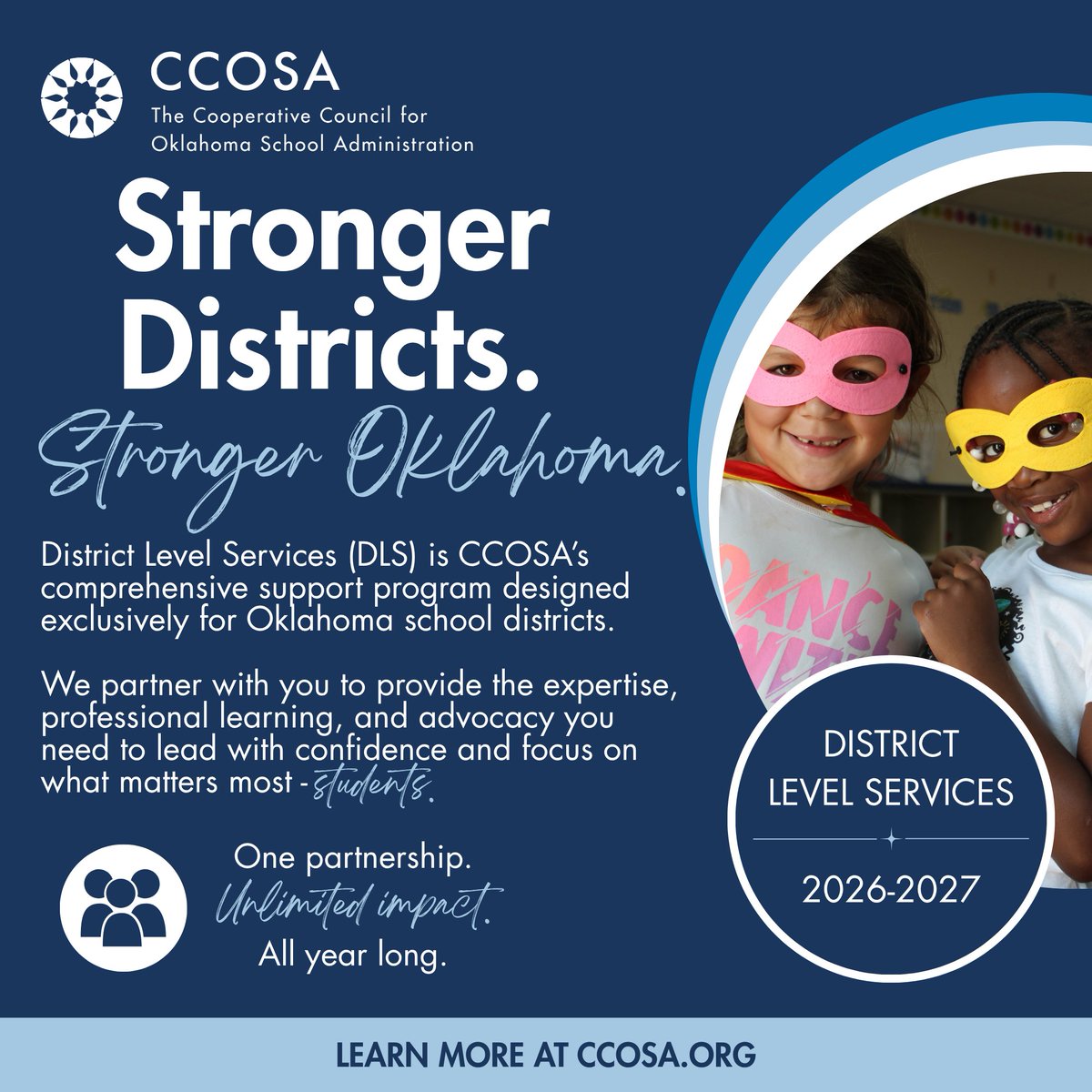CCOSA's tweet photo. CCOSA's District Level Services program provides OK districts w/ expert guidance, professional learning, &amp; practical resources designed to strengthen leadership, improve systems, &amp; support student success. We'd love to partner with yours this year!
https://t.co/qVZbE9bQGk https://t.co/0mHS63TK5D