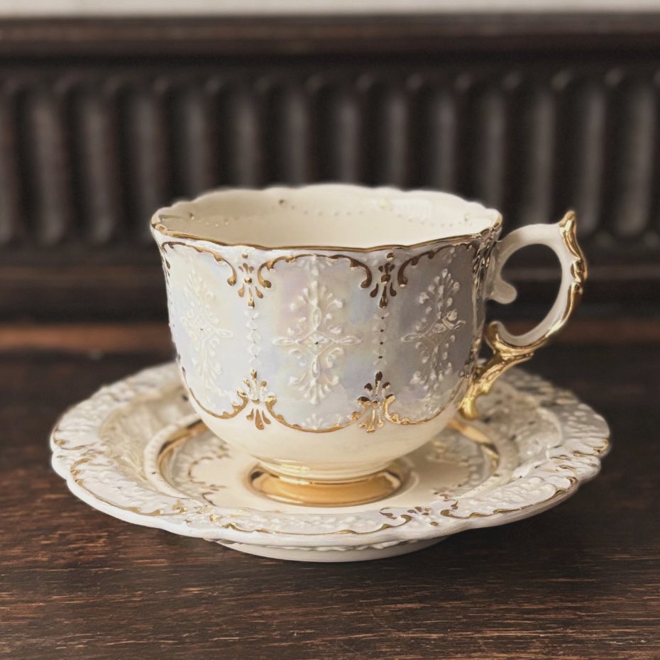 _planpo_'s tweet photo. レースをあしらったカップ＆ソーサー☕️ https://t.co/oSWYjWtY7q