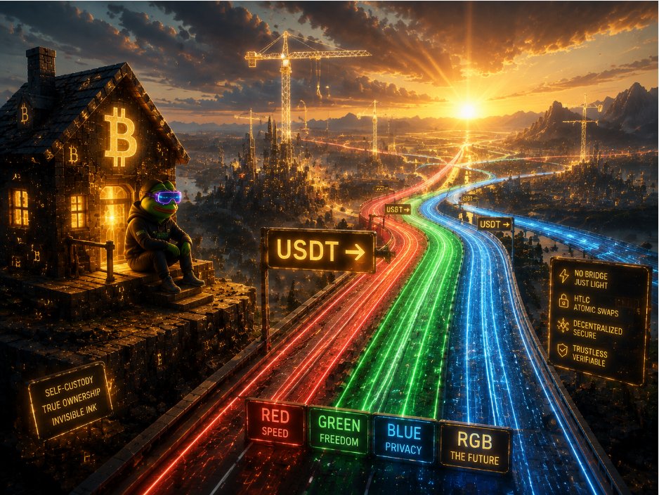 zz_architectus's tweet photo. 而 $PPRGB 🐸（@PepeRgb20）三年了， 从 Liquid 等到原生 RGB， 从无人问津等到 USDT 上链倒计时。

 因为它的家，就建在即将通车的那条链 #RGB 上。

#Bitcoin #RGB #PPRGB https://t.co/MDlp92E8RU