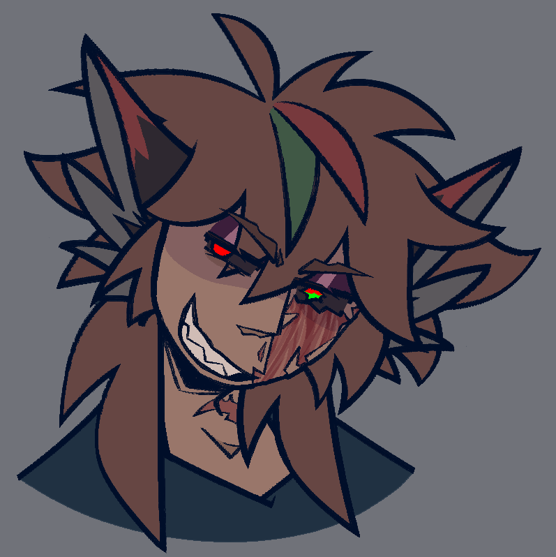 4SCIIPIXELZ's tweet photo. @NoahOne1968 OK SO (normal color &amp; detailed photos for the sake of readability) this is an old oc named Nikota and his motif is glitches/errors, you can portray him as a tall skinny silhouette. creative liberty is OK, but make sure the red eyes with green in one stay, and make him lanky :] https://t.co/OJmjiI8bQc