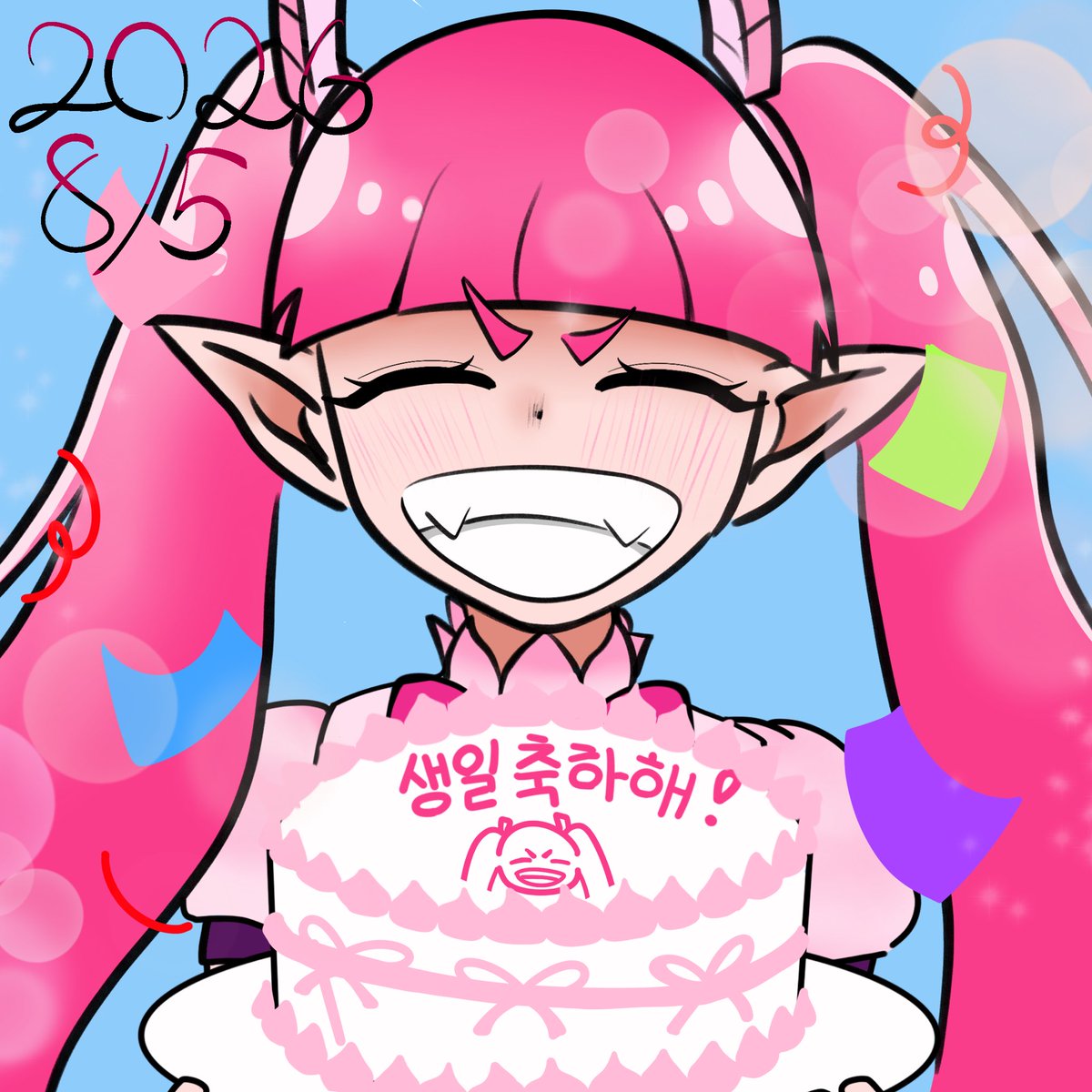UraC0502's tweet photo. 생일인거 오늘 알아서 호다닥 그려옴 내 차애 바치코 많이 사랑해 주시고 바치코 생일 축하해~ https://t.co/ZPG4a7h0CQ