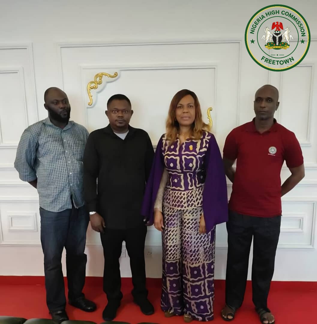ngmission_sle's tweet photo. *NIGERIA HIGH COMMISSIONER RECEIVES NATIONAL AUTOMOTIVE DESIGN AND DEVELOPMENT COUNCIL DELEGATION*

On the 3rd of August 2026, *Her Excellency, Ambassador Ayo Luther-Ogbomode mni, High Commissioner of the Federal Republic of Nigeria to the Republic of Sierra Leone,* received in audience Mr. Ike Okoha, Deputy Director, IPRU, National Automotive Design and Development Council (NADDC), an Agency under the Federal Ministry of Industry, Trade and Investment of Nigeria and other members of the NADDC delegation at the Chancery in Freetown.

The delegation paid a courtesy visit to the High Commissioner to inform the Mission of their participation in the ongoing Nigeria- Sierra Leone Maiden Trade Fair 2026 and to brief Her Excellency on the Council's activities at the exhibition.

Mr. Okoha stated that the Council's participation is aimed at showcasing Nigeria's automotive industry, promoting indigenous automotive development, and fostering stronger trade and investment partnerships between Nigeria and Sierra Leone.

In her remarks, Her Excellency welcomed the delegation and commended the National Automotive Design and Development Council for its efforts in advancing Nigeria's industrial development and projecting the country's automotive sector on the international stage. She reiterated the Mission's commitment to supporting initiatives that deepen bilateral trade, investment, and economic cooperation between Nigeria and Sierra Leone.

The meeting concluded with both parties expressing optimism about expanding collaboration to promote Nigeria's economic interests and strengthen commercial ties between the two countries.

Nigeria High Commission
Freetown, Sierra Leone

#NigeriaHighCommission #NigeriaInSierraLeone #NIDO #CommunityEngagement #Diplomacy #Leadership #NigeriaSierraLeone #UnityInDiaspora...