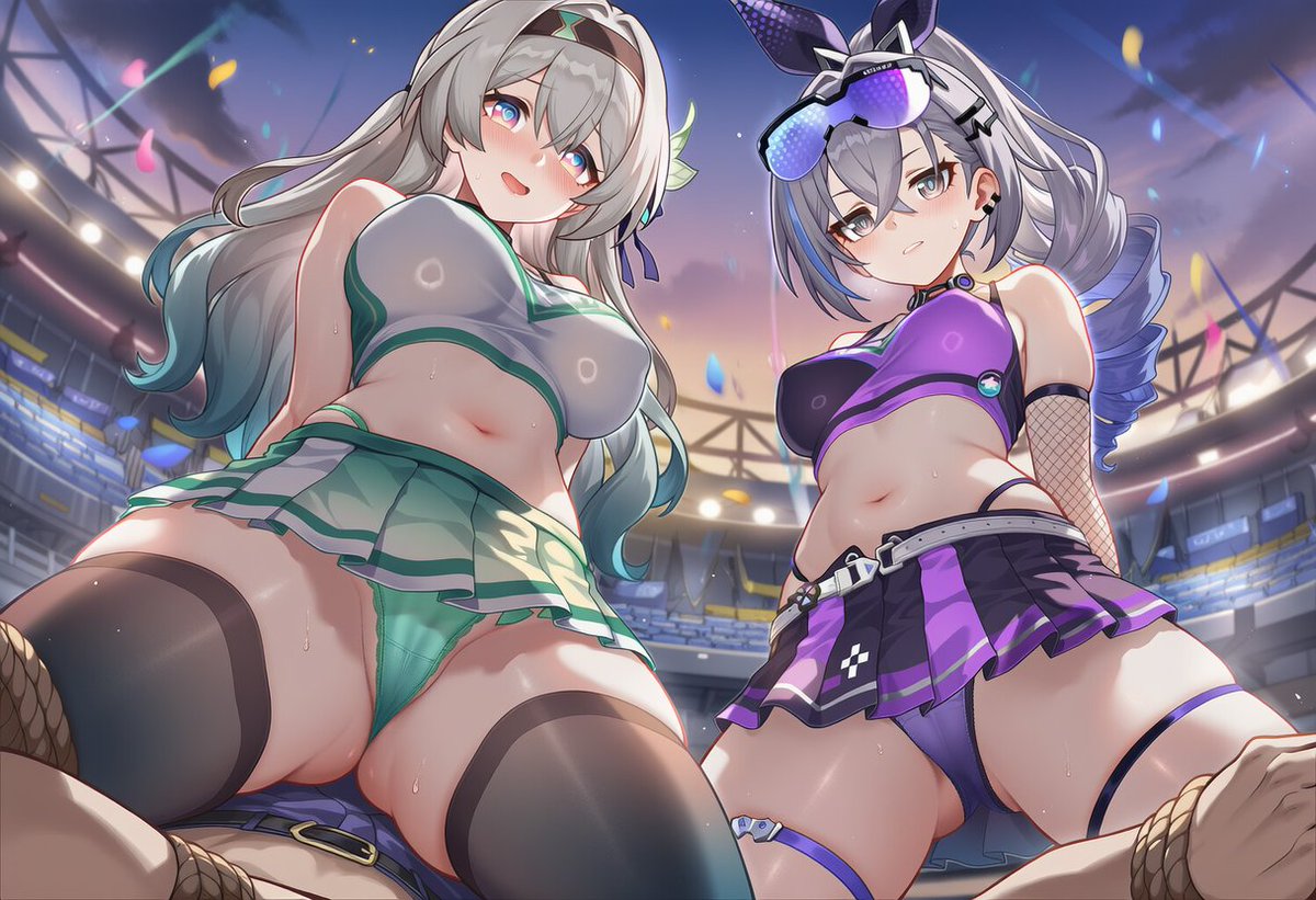 Cheersquad2DFD's tweet photo. 💜: "Ughhh, would you losers stop 𝘴𝘵𝘳𝘶𝘨𝘨𝘭𝘪𝘯𝘨 already? You're not getting out from under us, give it UP!"

💚: "Awww, be nice! They're probably just excited to get bullied and humiliated by the Captain~! Isn't that right, DummyFans? <3"

💜: "I don't care what they are, if this one keeps reaching for my thigh, I'm gonna be the one doing the bullying..."

💚: "Mmm, that's a good point... DummyFan! No touching, or we'll be fining you everything you're worth, 'kay? Even if you do look sooo~ cute all tied up and helpless down there..."

💜: "They've been spoiled and edged all day, they can wait their turns. Besides...

💚💜𝑰𝒕 𝒘𝒐𝒏'𝒕 𝒃𝒆 𝒍𝒐𝒏𝒈 𝒖𝒏𝒕𝒊𝒍 𝒕𝒉𝒆 𝑪𝒂𝒑𝒕𝒂𝒊𝒏 𝒄𝒐𝒎𝒆𝒔 𝒕𝒐 𝒄𝒐𝒍𝒍𝒆𝒄𝒕 𝒉𝒆𝒓 𝒕𝒐𝒚𝒔 𝒏𝒐𝒘~💜💚